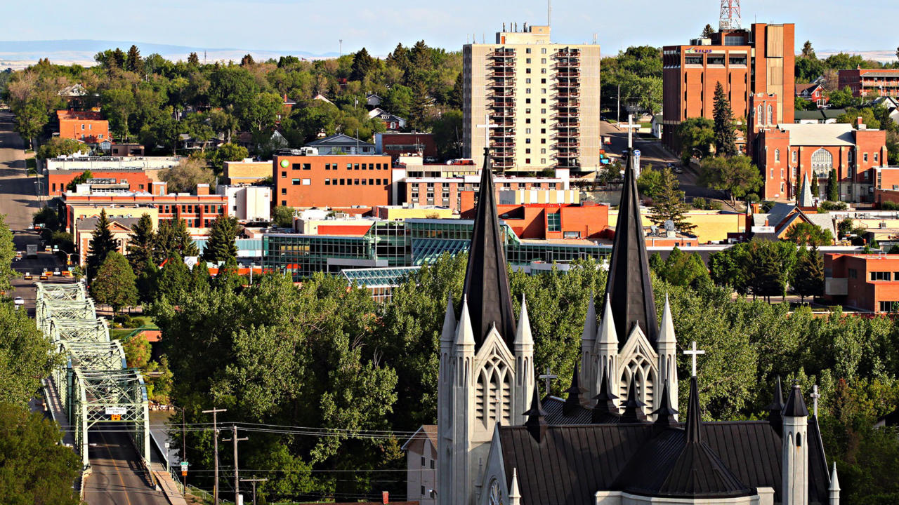 Downtown Medecine Hat in Alberta